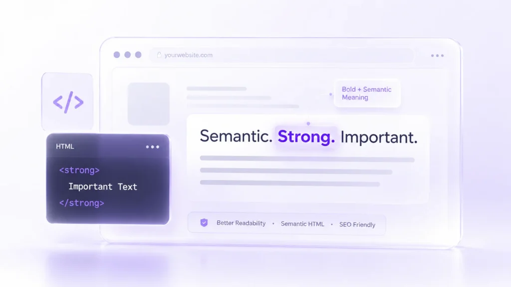 strong – Bold & Important Text