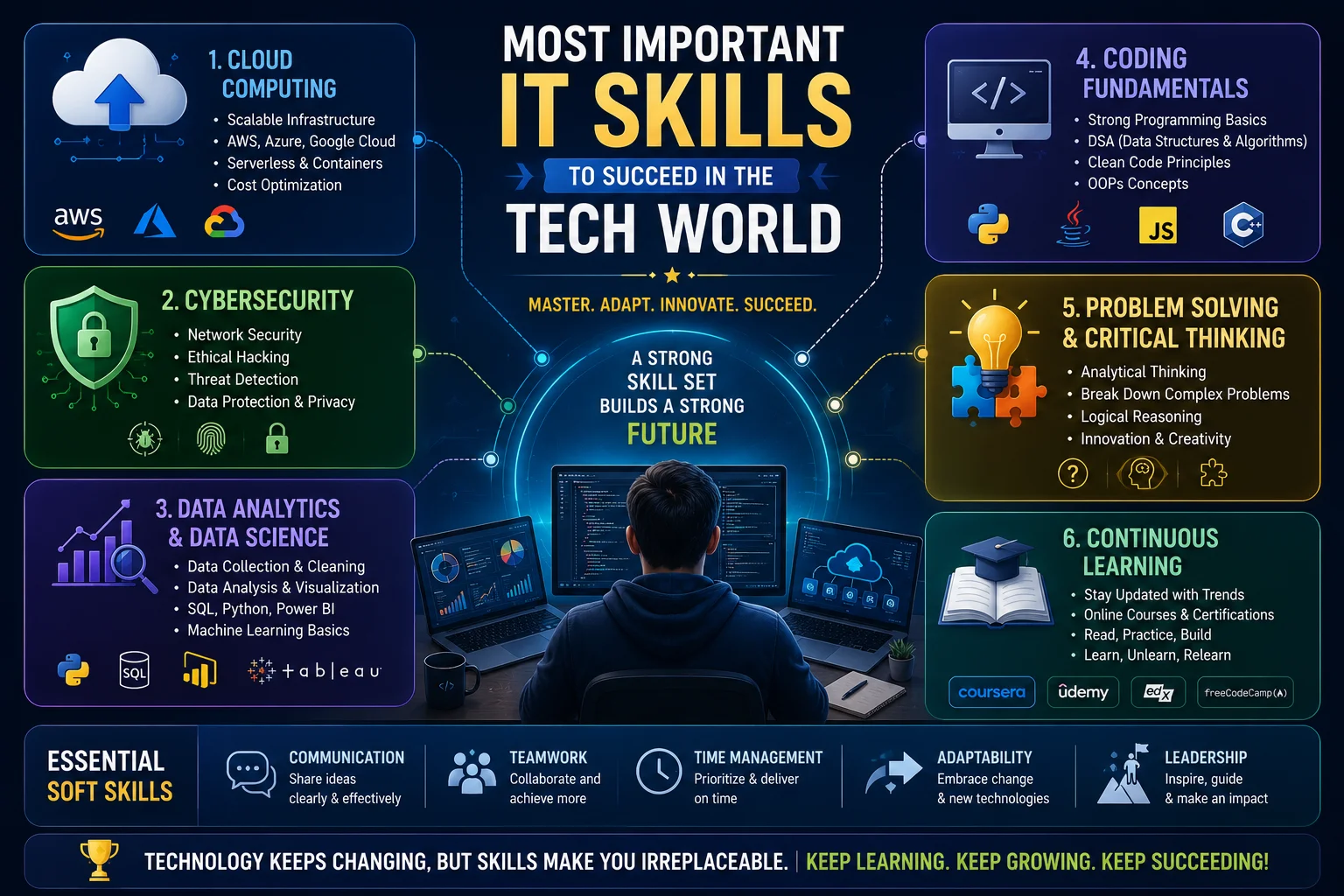 Most Important IT Skills to Succeed in the Tech World