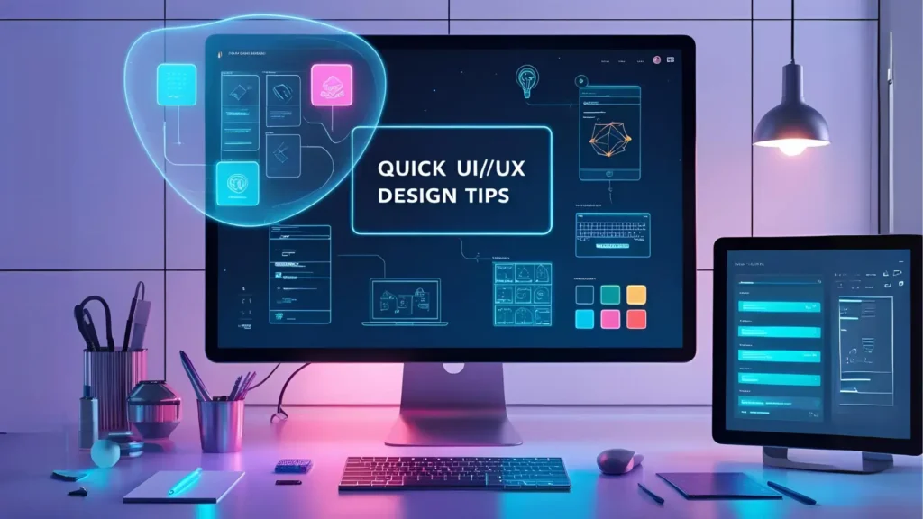 Quick UI UX design tips to improve usability, boost engagement, and create intuitive, user-friendly interfaces.