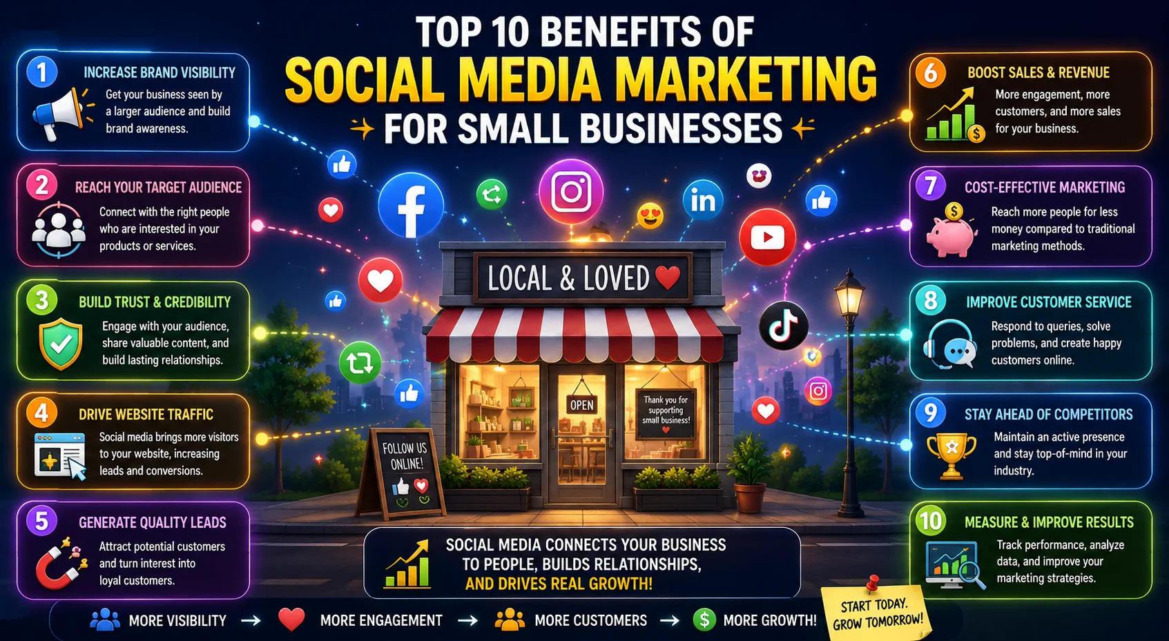 Top 10 Benefits of Social Media Marketing for Small Businesses