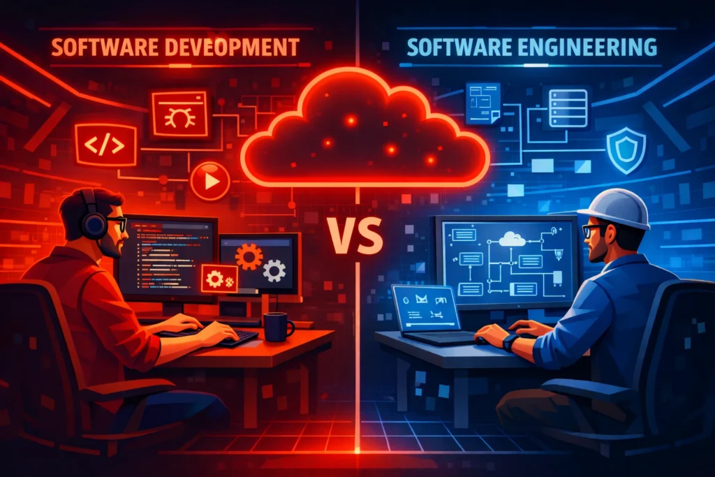 software development vs software engineering career comparison