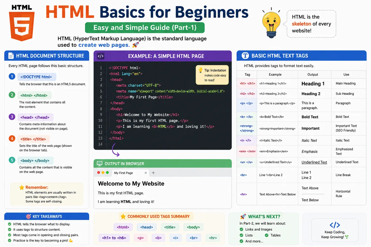 HTML Basics for Beginners: Easy and Simple Guide (Part-1)