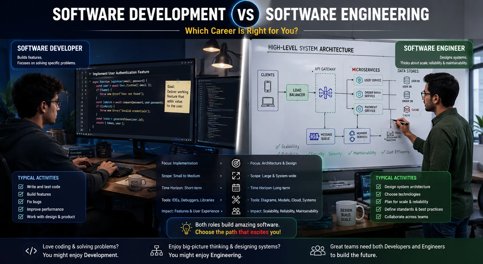 Software Development vs Engineering: Which Career Is Right for You?