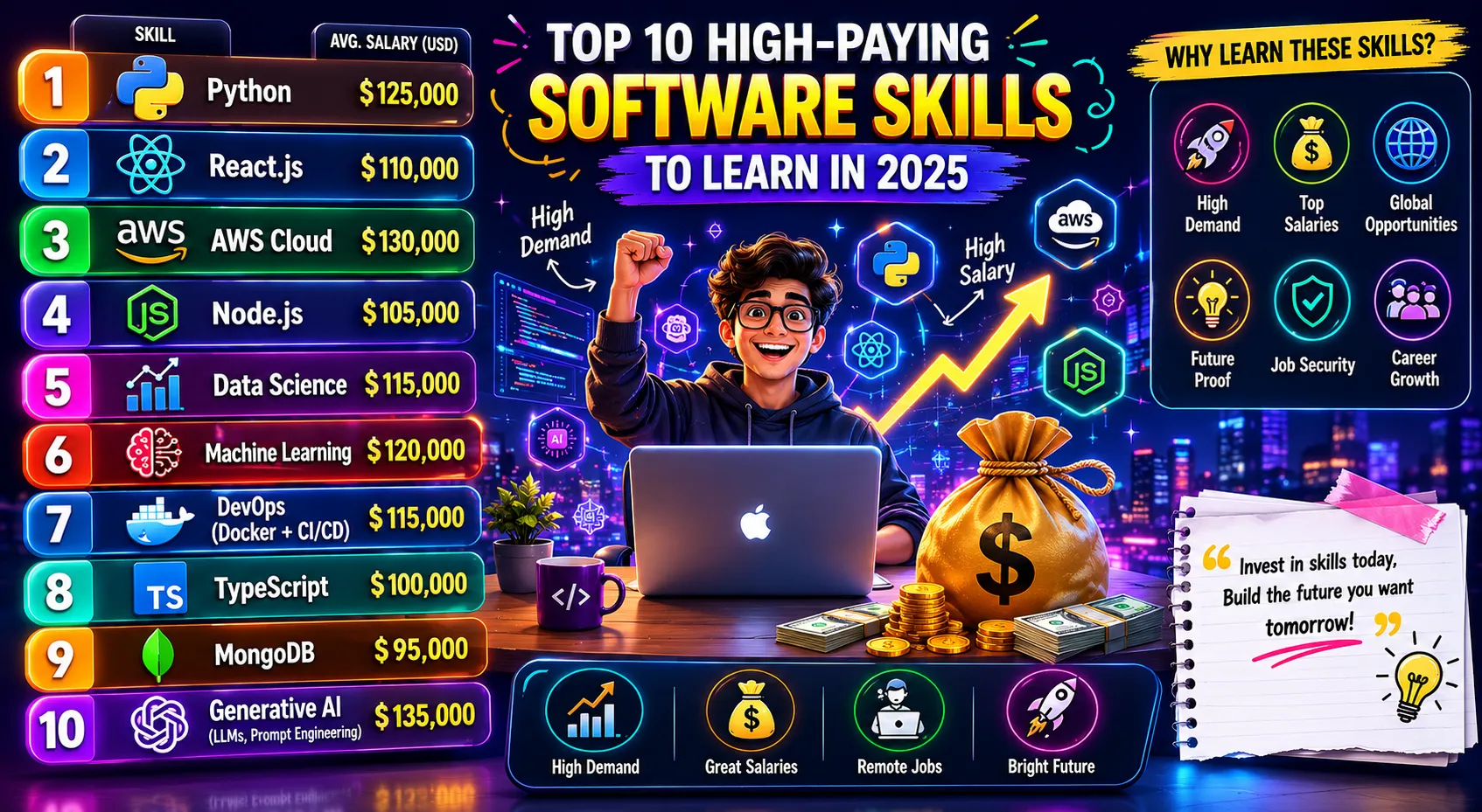 Top 10 High-Paying Software Skills to Learn in 2025